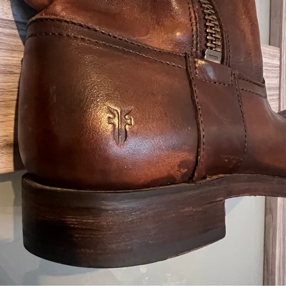 Frye Brown Leather Heath Boots - Picture 6 of 15